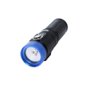 SUPE F24 Focus Light (Blue color body, 1,200 lumens, with White, Red, Blue, and Pink light)