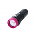 SUPE F24 Focus Light (Pink color body, 1,200 lumens, with White, Red, Blue, and Pink light)